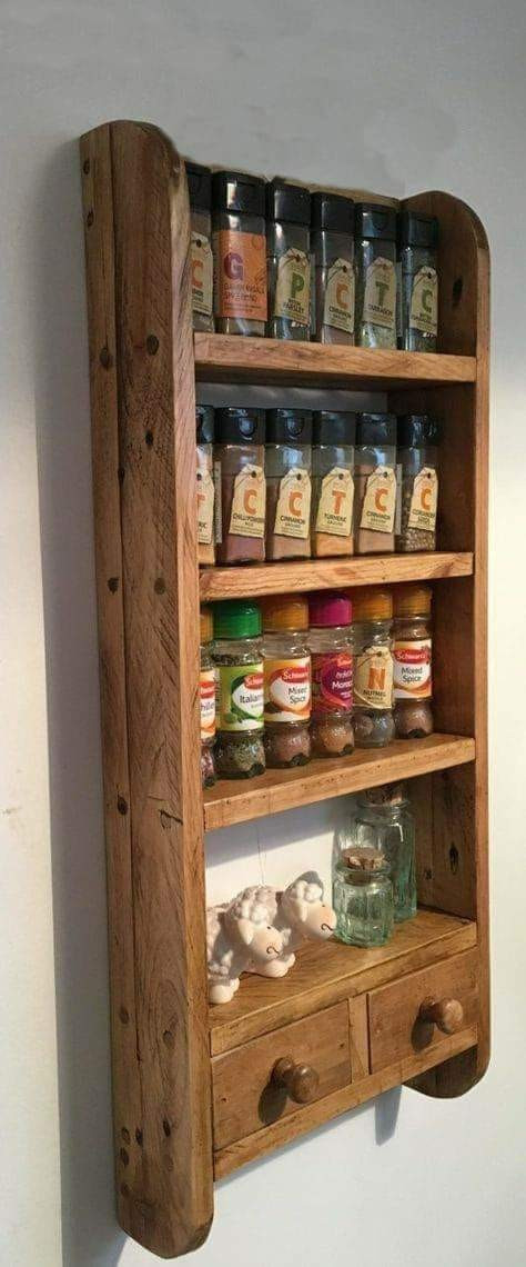 Pallet kitchen shelf