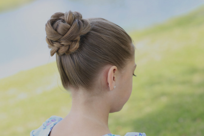 Rose Bun Hairstyles for Little Girls