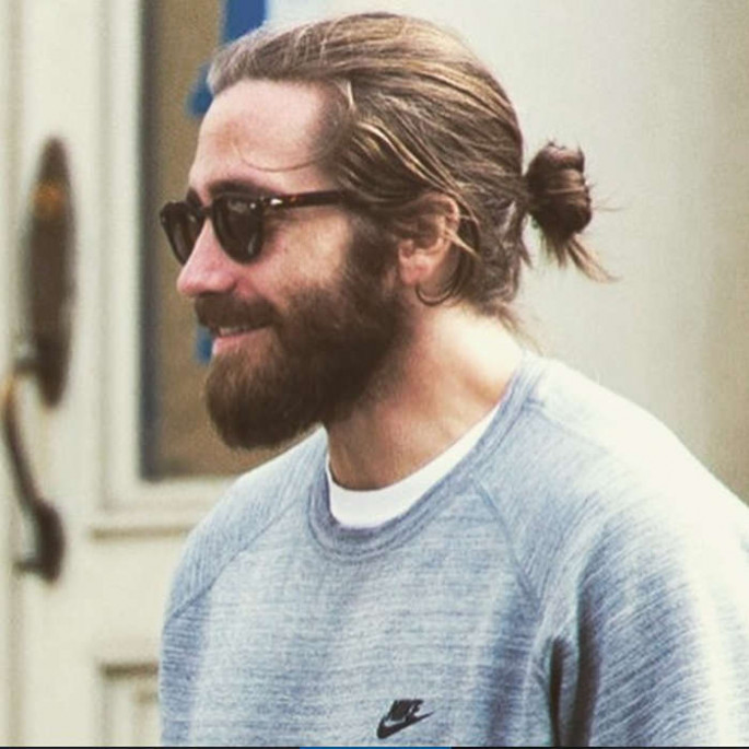 Twist-In-Bun Long Hairstyles for Men to Look More Handsome