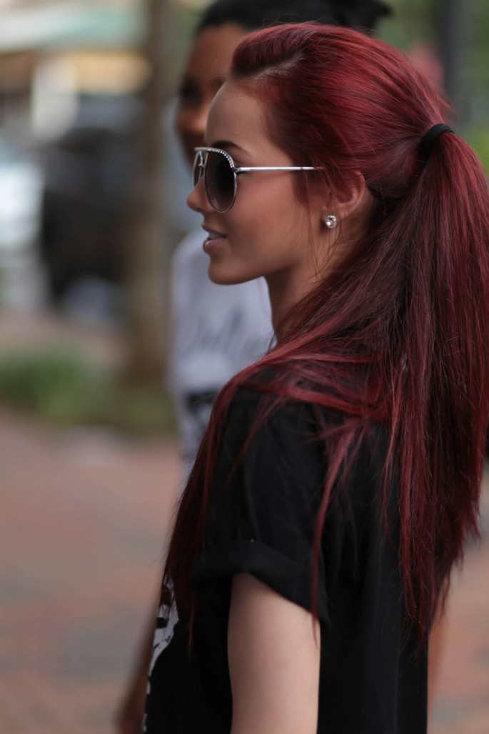 Red Head Asian Hairstyles for Girls