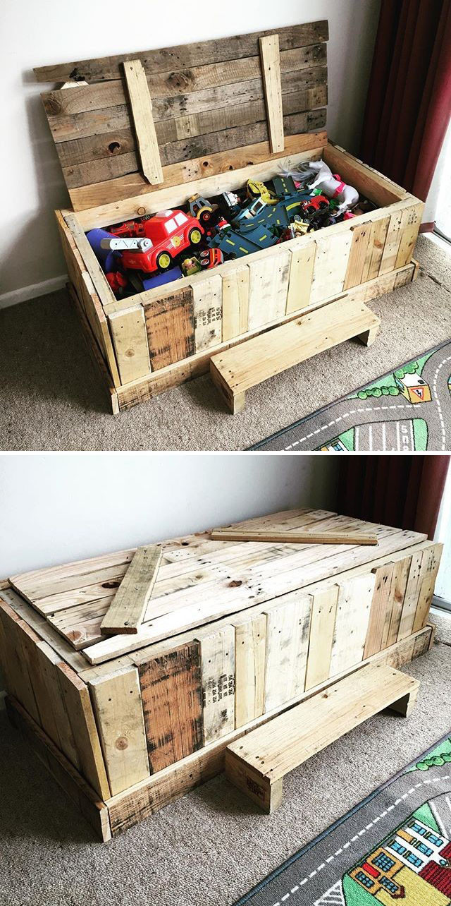 Pallet toy storage box