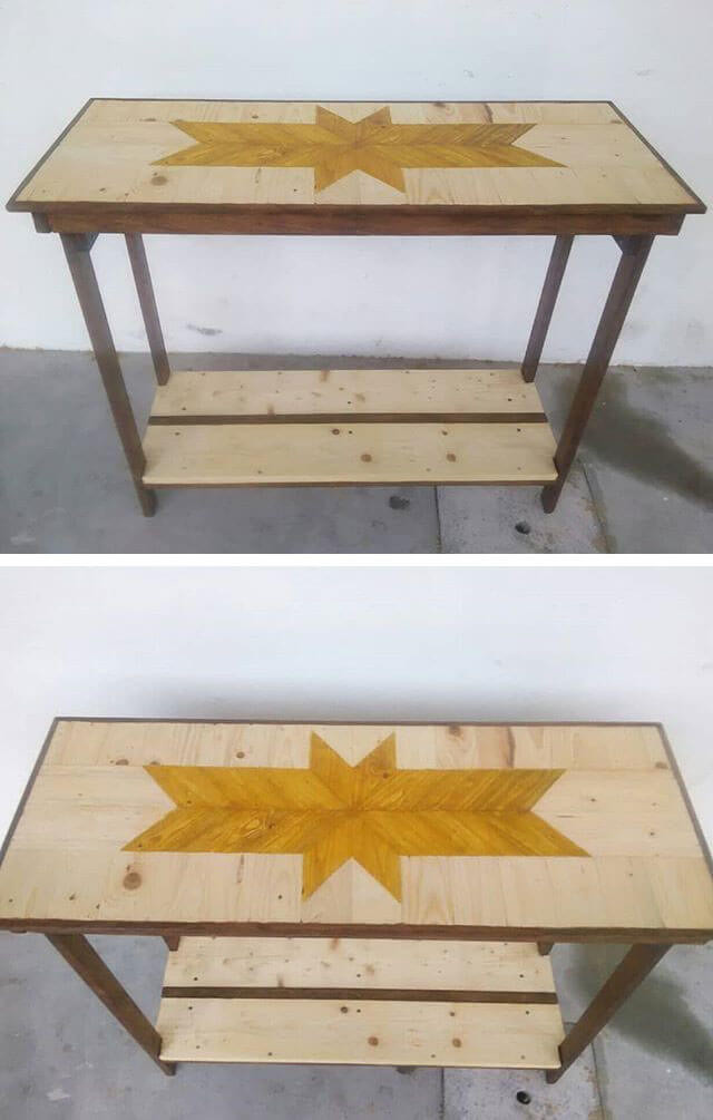 Pallet side table 