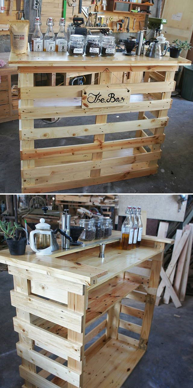 Pallet rustic bar