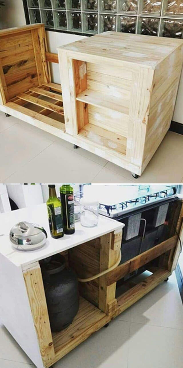 Pallet kitchen cabinet