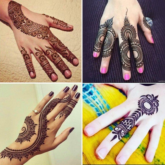 Simple Mehandi Designs For Full Hands Sensod