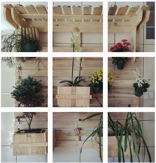 Pallet planter wall
