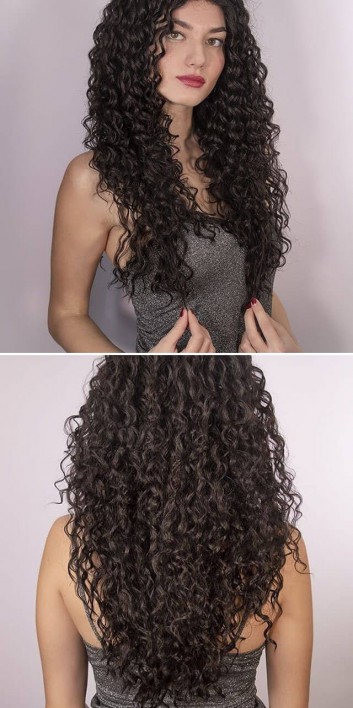 Long Curly Hairstyles For College Girls