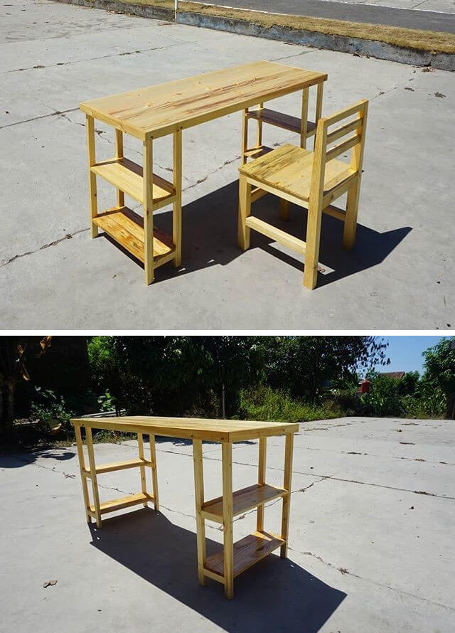 pallet table ideas with chairs set