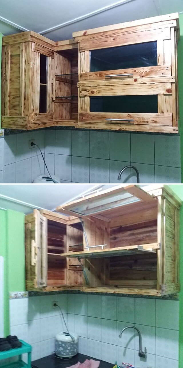 Pallet kitchen cabinets