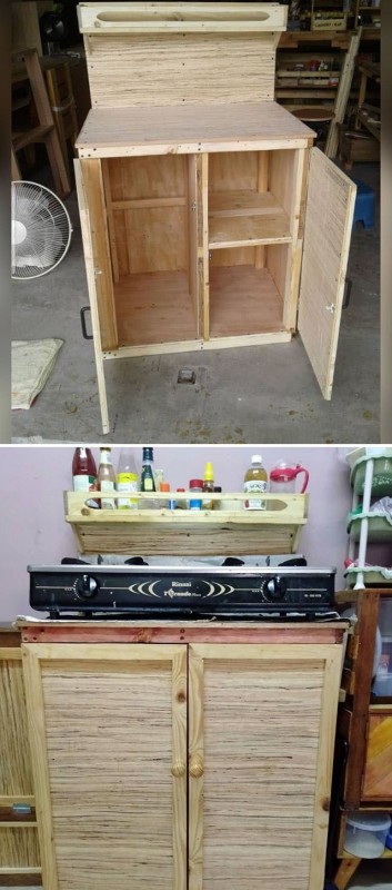 Pallet storage cabinets ideas