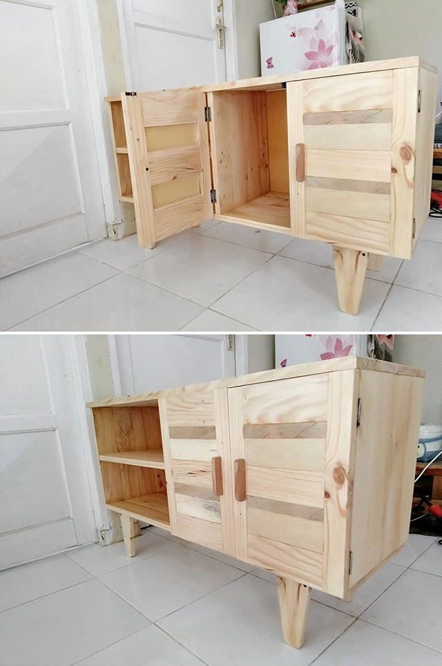 Pallet storage cabinet ideas