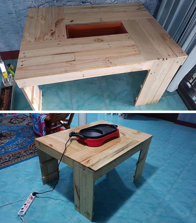 pallet table with drawer ideas on sensod