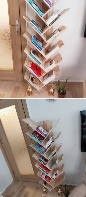 Pallet book shelf ideas