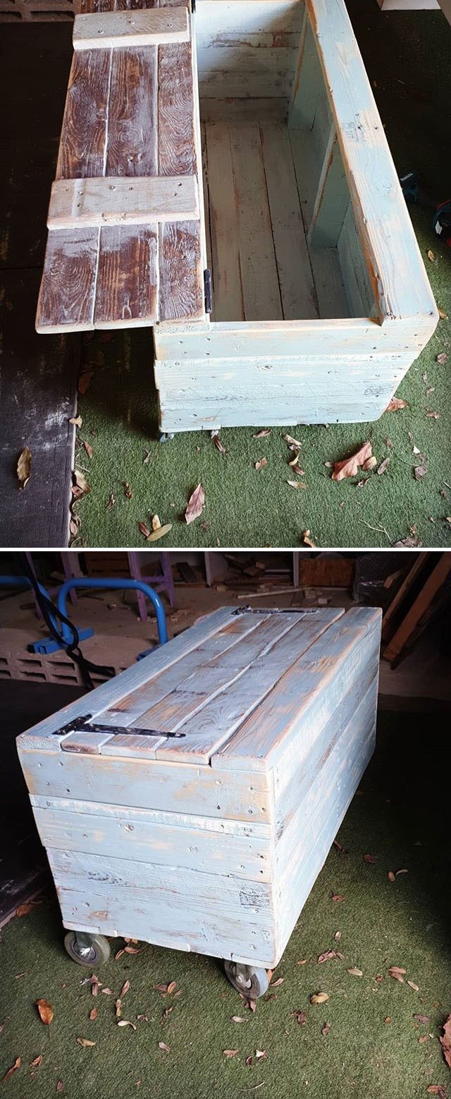 Pallet storage box ideas