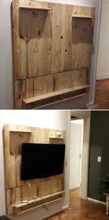 Pallet wall tv stand ideas