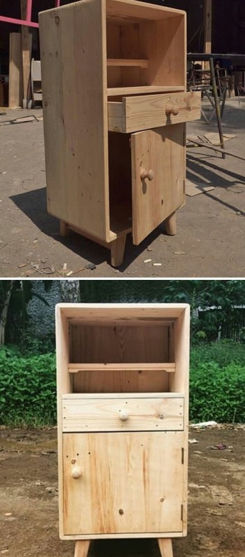 Pallet storage cabinet ideas