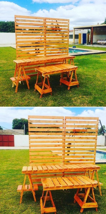 Pallet outdoor table furniture  ideas