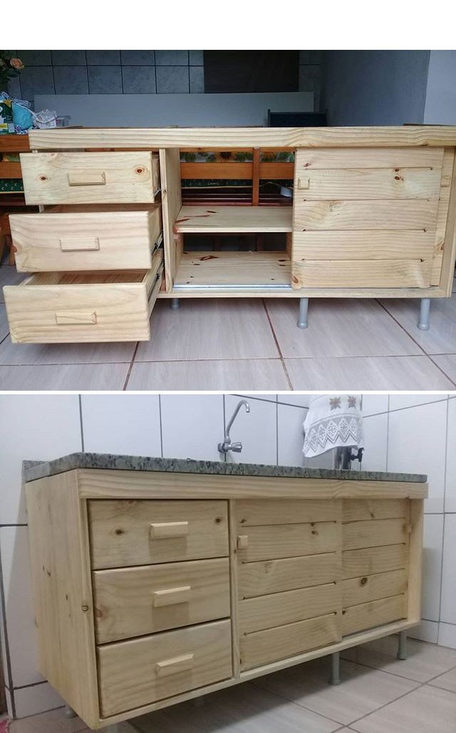 Pallet tv stand with storage drawers ideas