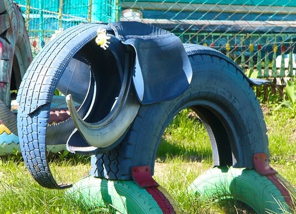 Animal shaped With old Tyre 