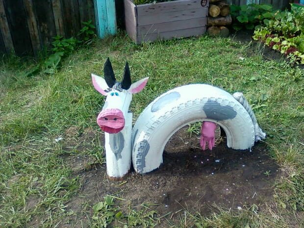 Animal shaped With old Tyre 