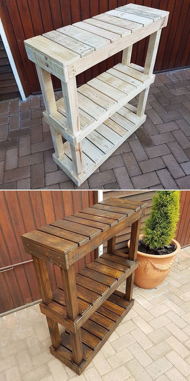 Compactly sized pallet tables